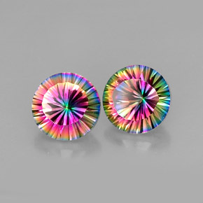 Gemme di Quarzo mistico Arcobaleno superiore naturale da  ct, Taglio rotondo, VVS-VS