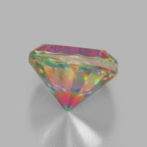Quarzo mistico naturale multicolore da 2,67 ct, taglio rotondo, VVS-VS