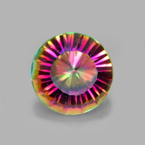 Quarzo mistico Arcobaleno superiore naturale da 2.42 ct, Taglio rotondo, VVS-VS