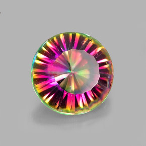 Quarzo mistico Arcobaleno superiore naturale da 2.42 ct, Taglio rotondo, VVS-VS