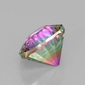 Quarzo mistico naturale multicolore da 2,87 ct, taglio rotondo, VVS