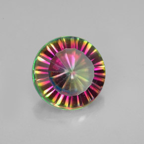 Quarzo mistico naturale multicolore da 2,19 ct, taglio rotondo, VVS