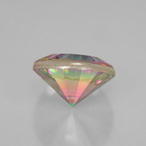 Quarzo mistico naturale multicolore da 2,19 ct, taglio rotondo, VVS