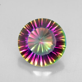 Quarzo mistico Arcobaleno superiore naturale da 2.47 ct, Taglio rotondo, VVS