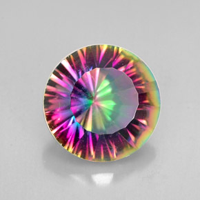 Quarzo mistico Arcobaleno superiore naturale da 2.47 ct, Taglio rotondo, VVS