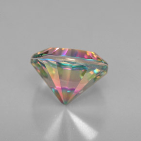 Quarzo mistico naturale multicolore da 2,46 ct, taglio rotondo, VVS