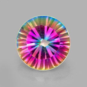 Quarzo mistico Arcobaleno superiore naturale da 2.61 ct, Taglio rotondo, VS