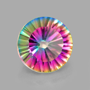 Quarzo mistico Arcobaleno superiore naturale da 2.61 ct, Taglio rotondo, VS