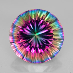 Quarzo mistico Arcobaleno superiore naturale da 8.35 ct, Taglio rotondo, VVS