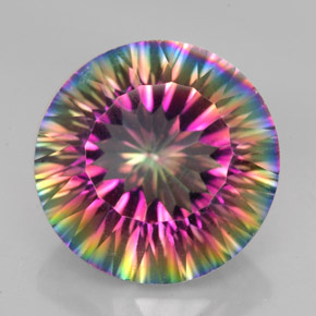 Quarzo mistico Arcobaleno superiore naturale da 8.82 ct, Taglio rotondo, VVS