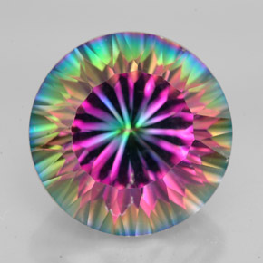 Quarzo mistico Arcobaleno superiore naturale da 10.15 ct, Taglio rotondo, VVS