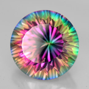 Quarzo mistico Arcobaleno superiore naturale da 10.15 ct, Taglio rotondo, VVS