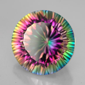 Quarzo mistico Arcobaleno superiore naturale da 9.88 ct, Taglio rotondo, VVS