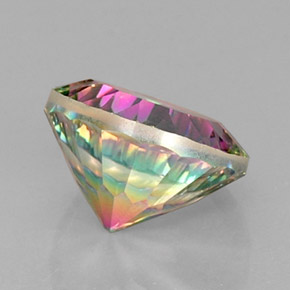 Quarzo mistico Arcobaleno superiore naturale da 5.86 ct, Taglio rotondo, VVS-VS