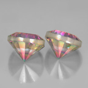 Gemme di Quarzo mistico Arcobaleno superiore naturale da  ct, Taglio rotondo, VVS-VS