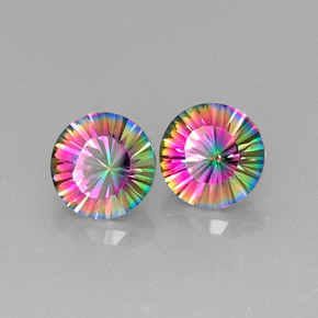 Gemme di Quarzo mistico Arcobaleno superiore naturale da  ct, Taglio rotondo, VVS-VS