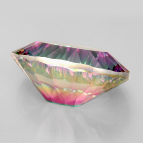 Quarzo mistico naturale multicolore da 11,63 ct, taglio ovale, VVS