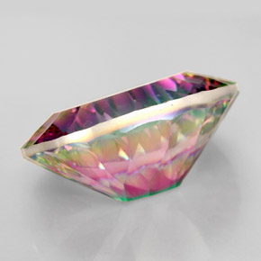 Quarzo mistico naturale multicolore da 10,99 ct, taglio ovale, VVS