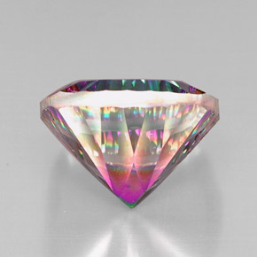 Quarzo mistico naturale multicolore da 28,84 ct, taglio a cuscino, VVS-VS