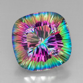 Quarzo mistico Arcobaleno superiore naturale da 29.12 ct, Taglio a cuscino, VVS-VS