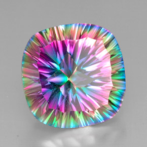 Quarzo mistico Arcobaleno superiore naturale da 29.19 ct, Taglio a cuscino, VVS-VS