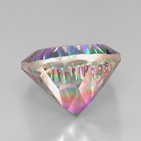 Quarzo mistico naturale multicolore da 30,78 ct, taglio a cuscino, VVS-VS