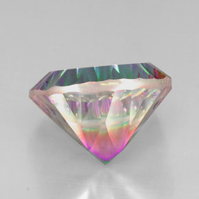 Quarzo mistico naturale multicolore da 30,84 ct, taglio a cuscino, VS