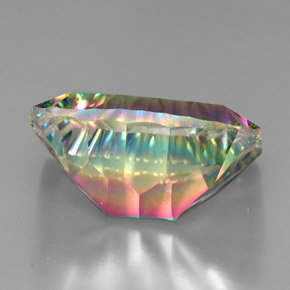Quarzo mistico naturale multicolore da 37,43 ct, taglio smeraldo, VVS-VS