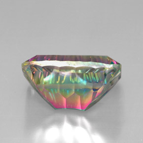 Quarzo mistico naturale multicolore da 39,83 ct, taglio smeraldo, VVS-VS