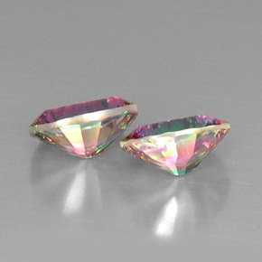 Gemme di Quarzo mistico Arcobaleno superiore naturale da  ct, Taglio ovale, VVS-VS