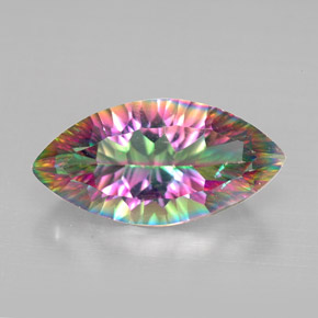 Quarzo mistico naturale multicolore da 3,79 ct, marchesa, VS