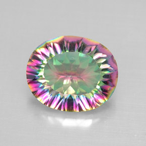 Quarzo mistico Arcobaleno superiore naturale da 4.06 ct, Taglio ovale, VS