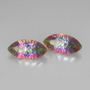 Gemme di Quarzo mistico Arcobaleno superiore naturale da  ct, Taglio marquise, VVS-VS