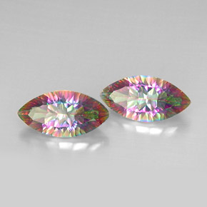 Gemme di Quarzo mistico Arcobaleno superiore naturale da  ct, Taglio marquise, VVS-VS