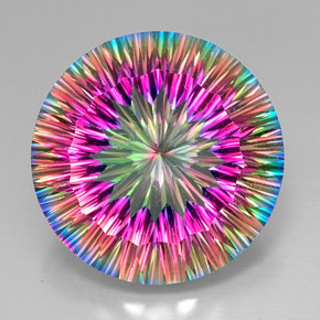 Quarzo mistico Arcobaleno superiore naturale da 46.05 ct, Taglio rotondo, VVS-VS