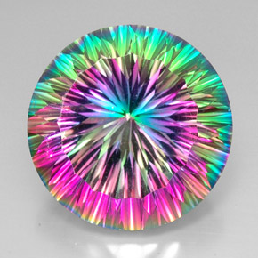 Quarzo mistico Arcobaleno superiore naturale da 50.76 ct, Taglio rotondo, VVS-VS
