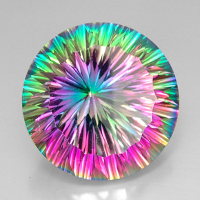 Quarzo mistico Arcobaleno superiore naturale da 50.76 ct, Taglio rotondo, VVS-VS