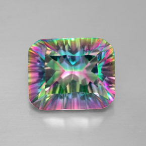Quarzo mistico Arcobaleno superiore naturale da 5.67 ct, Taglio smeraldo, VVS