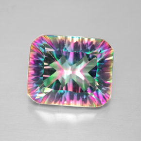 Quarzo mistico Arcobaleno superiore naturale da 5.60 ct, Taglio smeraldo, VVS