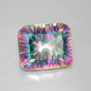 Quarzo mistico Arcobaleno superiore naturale da 5.60 ct, Taglio smeraldo, VVS