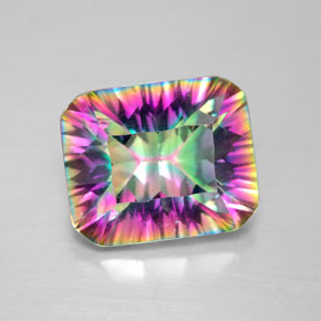 Quarzo mistico Arcobaleno superiore naturale da 5.55 ct, Taglio smeraldo, VVS