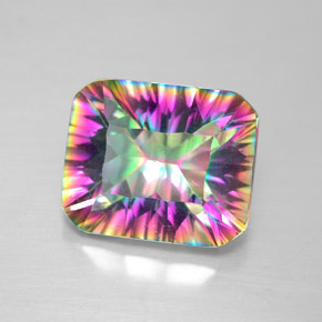 Quarzo mistico Arcobaleno superiore naturale da 5.55 ct, Taglio smeraldo, VVS