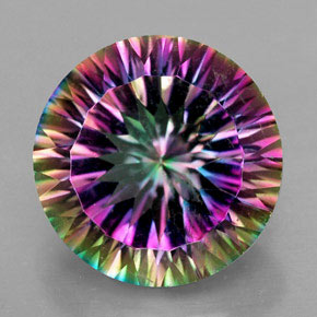 Quarzo mistico Arcobaleno superiore naturale da 7.77 ct, Taglio rotondo, VVS-VS