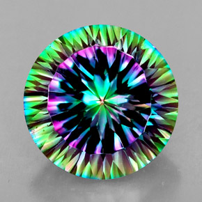 Quarzo mistico Arcobaleno superiore naturale da 7.42 ct, Taglio rotondo, VVS