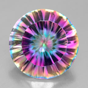 Quarzo mistico Arcobaleno superiore naturale da 7.08 ct, Taglio rotondo, VVS