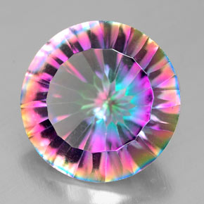 Quarzo mistico Arcobaleno superiore naturale da 7.08 ct, Taglio rotondo, VVS