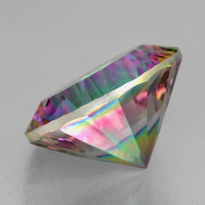 Quarzo mistico naturale multicolore da 6,96 ct, taglio rotondo, VVS