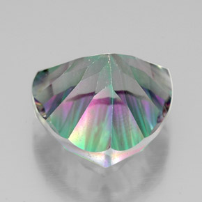 Quarzo mistico naturale multicolore da 7,53 ct, trillion, VVS-VS