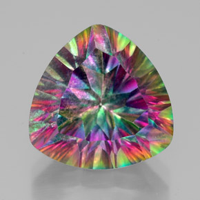 Quarzo mistico Arcobaleno superiore naturale da 7.84 ct, Taglio trillion, VS