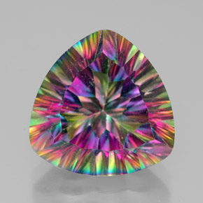Quarzo mistico naturale multicolore da 7,33 ct, trillion, VVS-VS